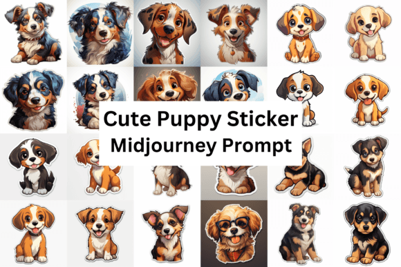 Download Midjourney Prompt for Cute Puppy Sticker - Midjourney prompt Collection