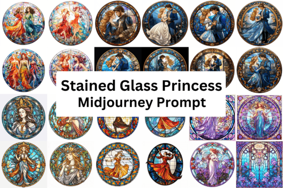 Download Midjourney Prompt Stained Glass Princess Clipart - Midjourney prompt Collection