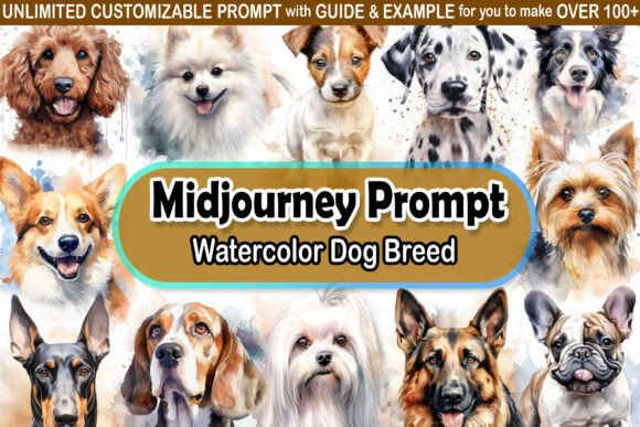 Download Midjourney Prompt - Watercolor Dog Breed - Midjourney prompt Collection