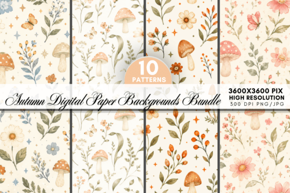 Download Autumn Digital Paper Bundle,Autumn - Autumn digital paper Collection