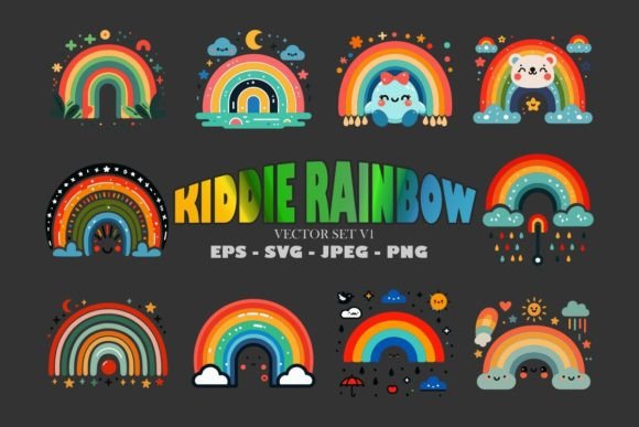 Download Kiddie Rainbow Vector Graphics EPS SVG - Vector graphics Collection