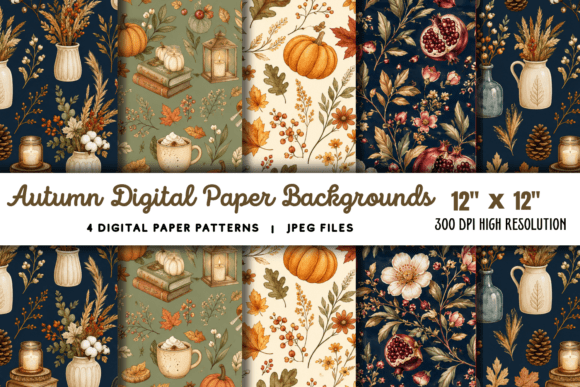 Download Autumn Digital Paper Background 3 - Autumn digital paper Collection