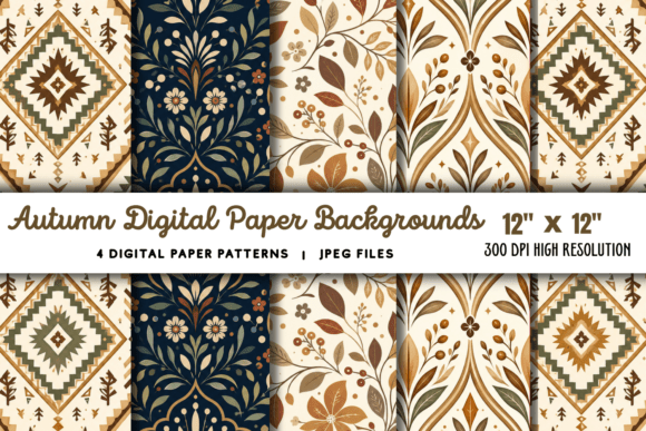 Download Autumn Digital Paper Background 6 - Autumn digital paper Collection