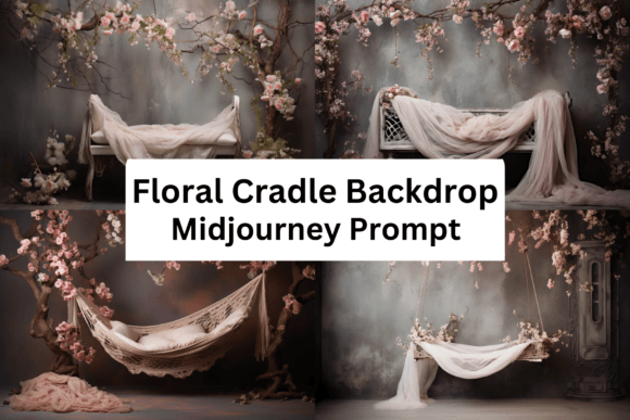 Download Midjourney Prompt for Floral Cradle Digital Backdrops - Midjourney prompt Collection